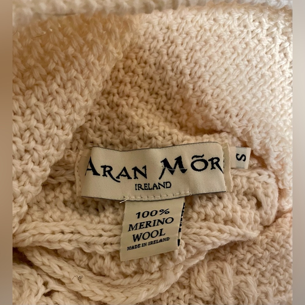 Aran Mor Size Small Patchwork One Button Wool Car… - image 3